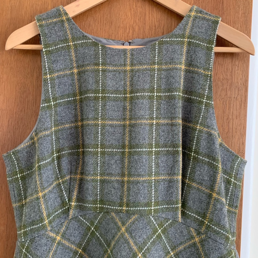 Plaid wool dress. Good condition.